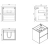 База под раковину BELBANGO PIETRA PIETRA MINI-500AS-2C-SO-BL