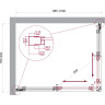 Душевой уголок BELBAGNO LUCE-AH-2-100/80-P-Cr