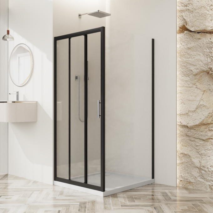Душевой уголок BELBAGNO UNO-195-AHF-31-100/90-P-NERO
