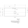 Столешница из керамогранита BELBAGNO KEP-120-MNO-W0 Marmo Nero Opaco 1204x462