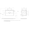 Тумба со столешницей и накладной раковиной BELBAGNO KRAFT 80 KRAFT80BO-KEPMNO-1302H301-SET