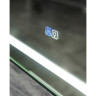 Зеркало BELBAGNO SPC-KRAFT-500-800-LED-TCH-WARM-NERO в алюминиевой раме со встроенным светильником, сенсорным выключателем и подогревом, 500x32x800